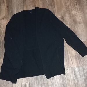 Talbots Men's Black Cardigan Sweater Classic Addition For Travel Or Business